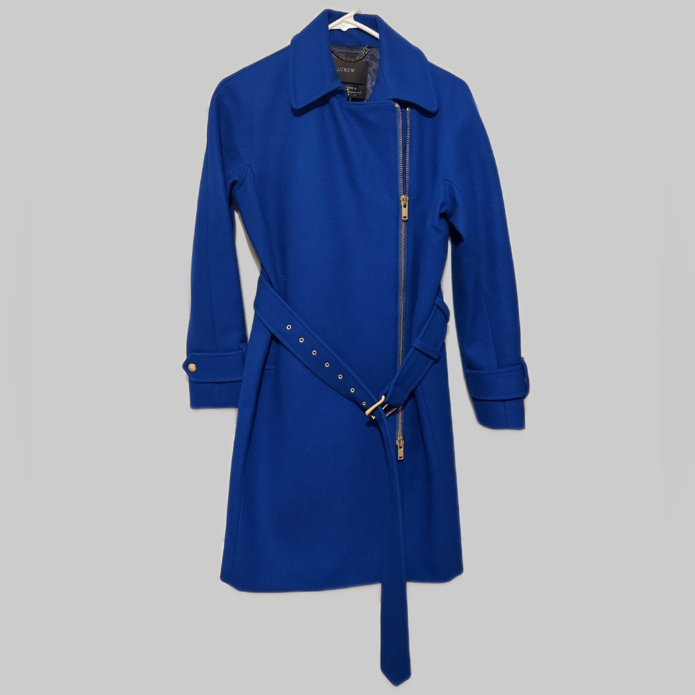 Pre-owned J. Crew Royal Blue Wool Coat